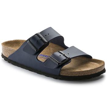 Dámské Arizona Birkenstock Soft Footbed Birko Flor Tmavě Blankyt | CZ 77FDN